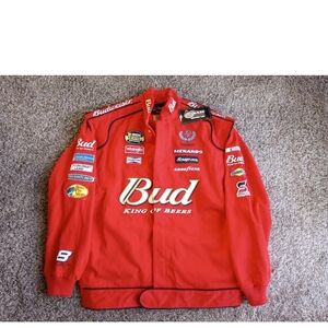 Dale Earnhardt Jr Chase Authentics NASCAR Drivers Line Budweiser Jacket XL Read